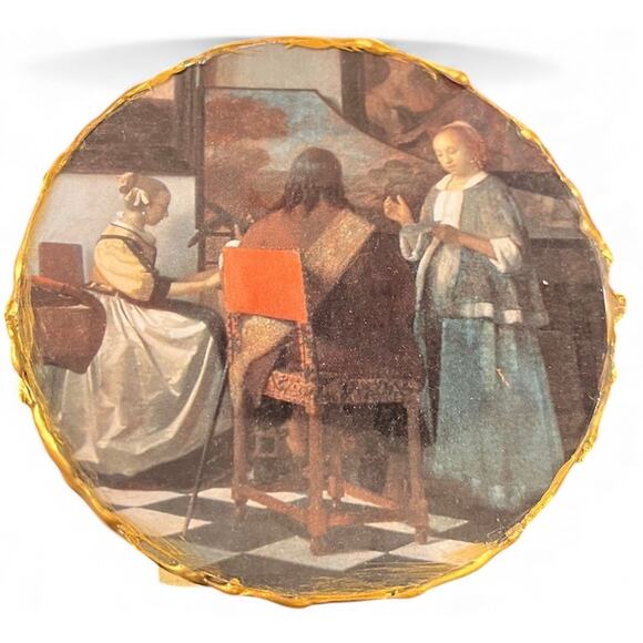 Unique handmade 4 Piece Coaster Set Depicting Women from the 1600s - Picture 3 of 6